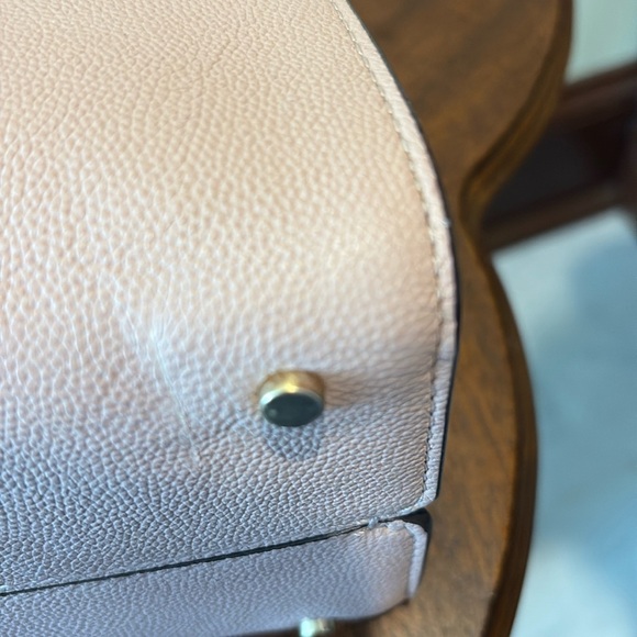 Kate Spade Satchel Crossbody bag pebble leather dusty Rose ♠️ gold tone decor - Picture 16 of 17